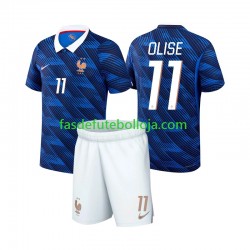Camisola 1º Equipamento Seleção Francesa Michael Olise 11 World Cup 2026 Manga Curta ,Criança