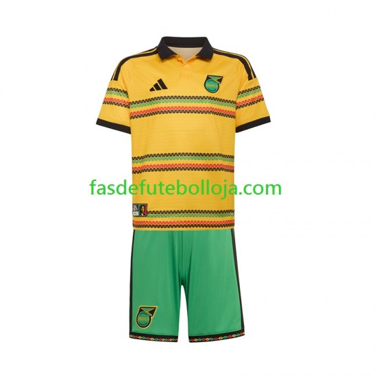 Camisola 1º Equipamento Seleção Jamaicana World Cup 2026 Manga Curta ,Criança