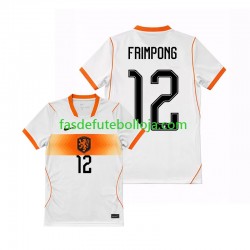 Camisola 2º Equipamento Seleção Neerlandesa Jeremie Frimpong 12 World Cup 2026 Manga Curta ,Homem