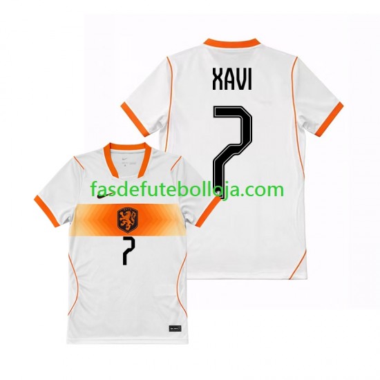 Camisola 2º Equipamento Seleção Neerlandesa Xavi Simons 7 World Cup 2026 Manga Curta ,Homem