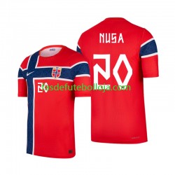 Camisola 1º Equipamento Seleção Norueguesa Antonio Nusa 20 World Cup 2026 Manga Curta ,Homem