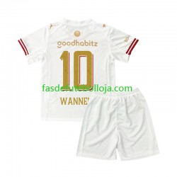 Camisola 4º Equipamento PSV Eindhoven Paul Wanner 10 Efteling 2025-2026 Manga Curta ,Criança