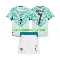Camisola 2º Equipamento Seleção Portuguesa Cristiano Ronaldo 7 2026 2027 Manga Curta ,Criança