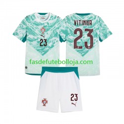 Camisola 2º Equipamento Seleção Portuguesa Vitinha 23 2026 2027 Manga Curta ,Criança