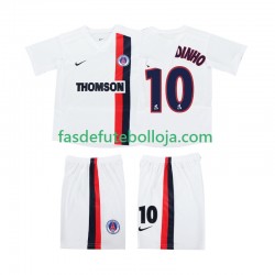 Camisola 2º Equipamento AC Milan RONALDINHO 10 2003 2002 Manga Curta Retro ,Criança