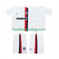 Camisola 2º Equipamento AC Milan 2003 2002 Manga Curta Retro ,Criança