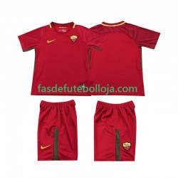 Camisola 1º Equipamento AS Roma 2017-2018 Manga Curta Retro ,Criança