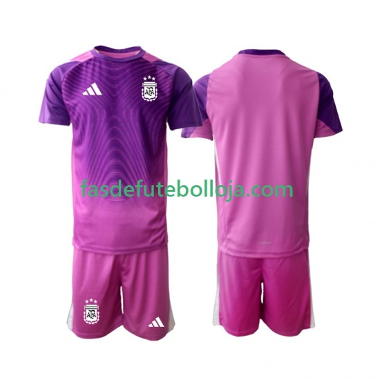 Camisola Guarda-redes 1º Equipamento Seleção Argentina 2025 Manga Curta ,Criança