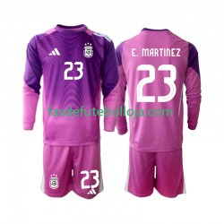 Camisola Guarda-redes 1º Equipamento Seleção Argentina Emiliano Martinez 23 2025 Manga Comprida ,Criança