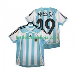 Camisola 1º Equipamento Seleção Argentina MESSI 19 2006 Manga Curta Retro ,Homem