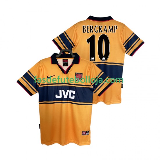 Camisola 2º Equipamento Arsenal BERGKAMP10 1997 1999 Manga Curta Retro ,Homem