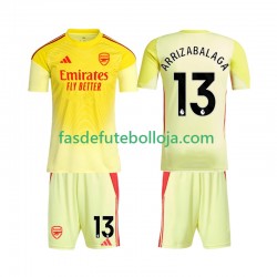 Camisola Guarda-redes 1º Equipamento Arsenal Kepa Arrizabalaga 13 2025-2026 Manga Curta ,Criança