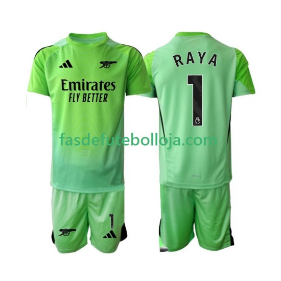 Camisola Guarda-redes 2º Equipamento Arsenal Raya 1 2025-2026 Manga Curta ,Criança