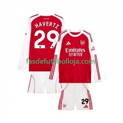 Camisola 1º Equipamento Arsenal Kai Havertz 29 2025-2026 Manga Comprida ,Criança