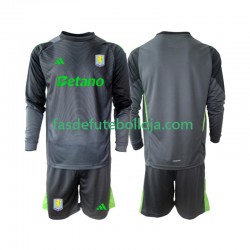 Camisola Guarda-redes 1º Equipamento Aston Villa 2025-2026 Manga Comprida ,Criança