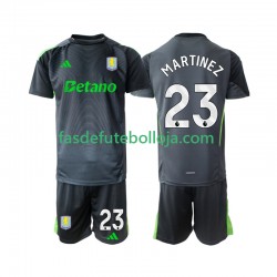Camisola Guarda-redes 1º Equipamento Aston Villa Emiliano Martinez 23 2025-2026 Manga Curta ,Criança