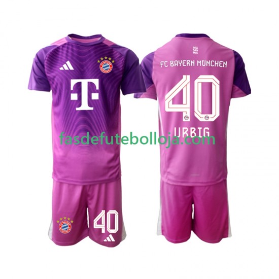Camisola Guarda-redes 4º Equipamento Bayern de Munique Jonas Urbig 40 2025-2026 Manga Curta ,Criança