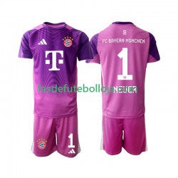 Camisola Guarda-redes 4º Equipamento Bayern de Munique Manuel Neuer 1 2025-2026 Manga Curta ,Criança