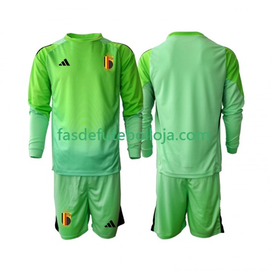 Camisola Guarda-redes 1º Equipamento Seleção Belga 2025 Manga Comprida ,Criança