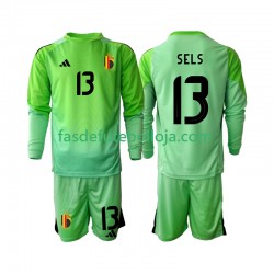 Camisola Guarda-redes 1º Equipamento Seleção Belga Matz Sels 13 2025 Manga Comprida ,Criança