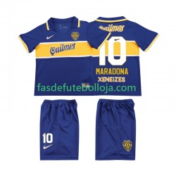 Camisola 1º Equipamento CA Boca Juniors MARADONA 10 1996 1997 Manga Curta Retro ,Criança