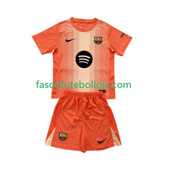 Camisola Guarda-redes 4º Equipamento FC Barcelona 2025-2026 Manga Curta ,Criança