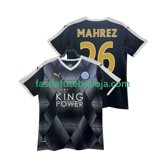 Camisola 2º Equipamento Leicester City MAHREZ 26 2014 2015 Manga Curta Retro ,Homem