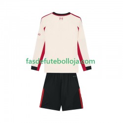 Camisola 2º Equipamento Liverpool 2025-2026 Manga Comprida ,Criança