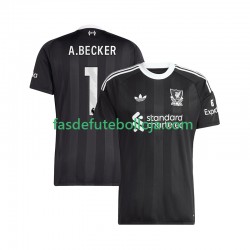 Camisola Guarda-redes 4º Equipamento Liverpool Alisson Becker 1 2025-2026 Manga Curta ,Homem