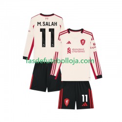Camisola 2º Equipamento Liverpool Mohamed Salah 11 2025-2026 Manga Comprida ,Criança