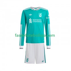 Camisola 3º Equipamento Liverpool 2025-2026 Manga Comprida ,Criança