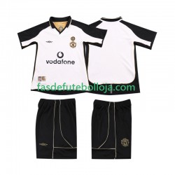 2º Equipamento Manchester United Anniversary Football Shirt 2001 2002 Manga Curta ,Criança