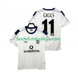 Camisola 2º Equipamento Manchester United GIGGS 11 2000 2001 Manga Curta Retro ,Homem