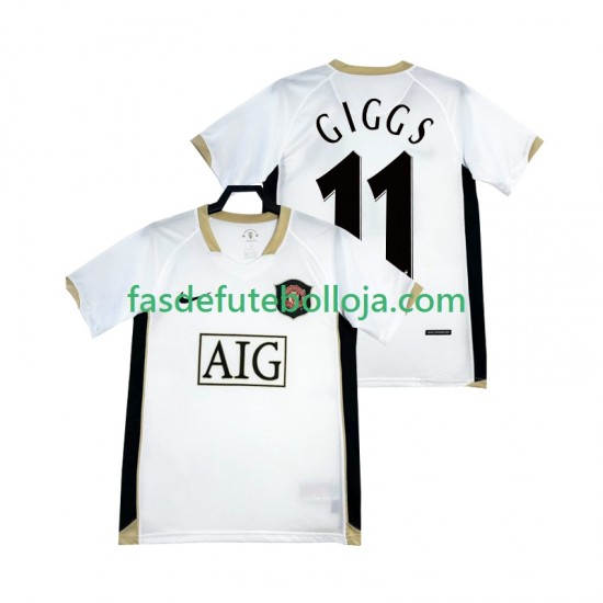 Camisola 2º Equipamento Manchester United GIGGS 11 2006-2007 Manga Curta Retro ,Homem