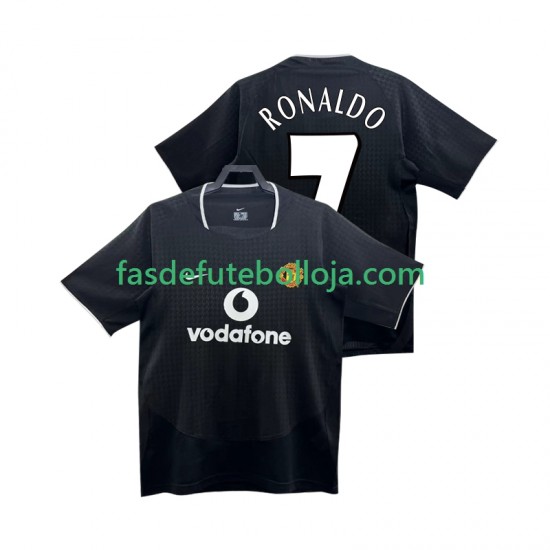 Camisola 2º Equipamento Manchester United RONALDO 7 2004 2002 Manga Curta Retro ,Homem