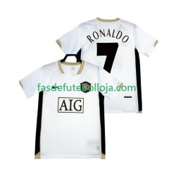 Camisola 2º Equipamento Manchester United RONALDO 7 2006-2007 Manga Curta Retro ,Homem