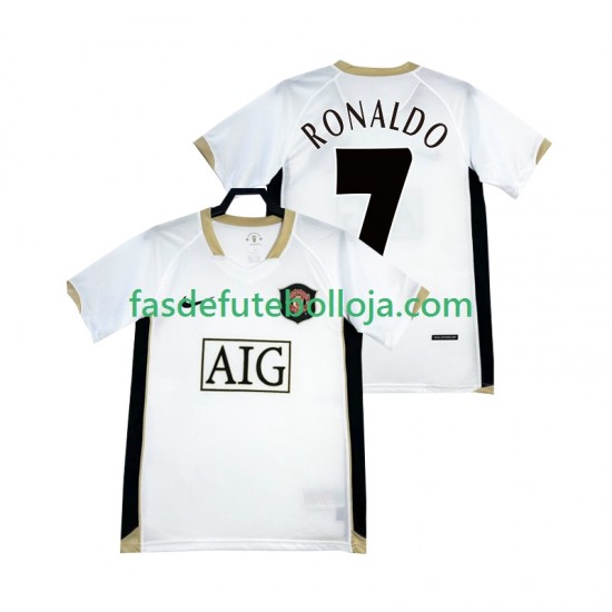 Camisola 2º Equipamento Manchester United RONALDO 7 2006-2007 Manga Curta Retro ,Homem