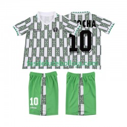 Camisola 2º Equipamento Seleção Nigeriana OKOCHA 10 1994 Manga Curta Retro ,Criança