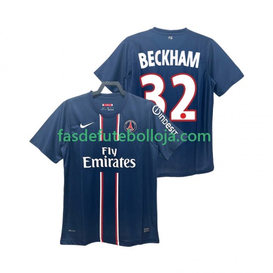 Camisola 1º Equipamento Paris Saint-Germain BECKHAM 32 2012 2013 Manga Curta Retro ,Homem