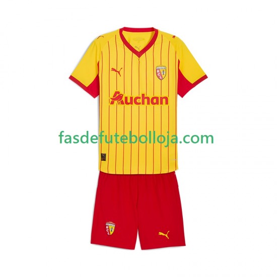 Camisola 1º Equipamento RC Lens 2025-2026 Manga Curta ,Criança