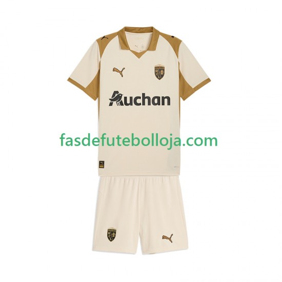 Camisola 3º Equipamento RC Lens 2025-2026 Manga Curta ,Criança