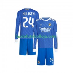 Camisola 3º Equipamento Real Madrid Huijsen 24 2025-2026 Manga Comprida ,Criança
