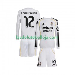 Camisola 1º Equipamento Real Madrid Trent Alexander-Arnold 12 2025-2026 Manga Comprida ,Criança