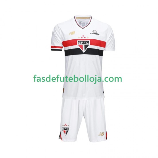 Camisola 1º Equipamento Sao Paulo 2025-2026 Manga Curta ,Criança