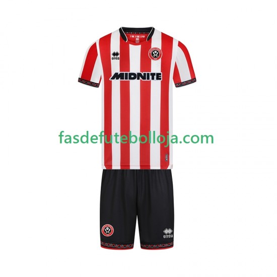 Camisola 1º Equipamento Sheffield United 2025-2026 Manga Curta ,Criança