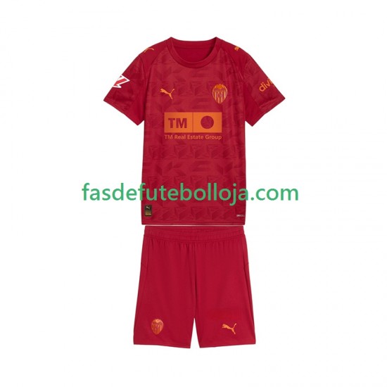 Camisola 2º Equipamento Valencia CF 2025-2026 Manga Curta ,Criança