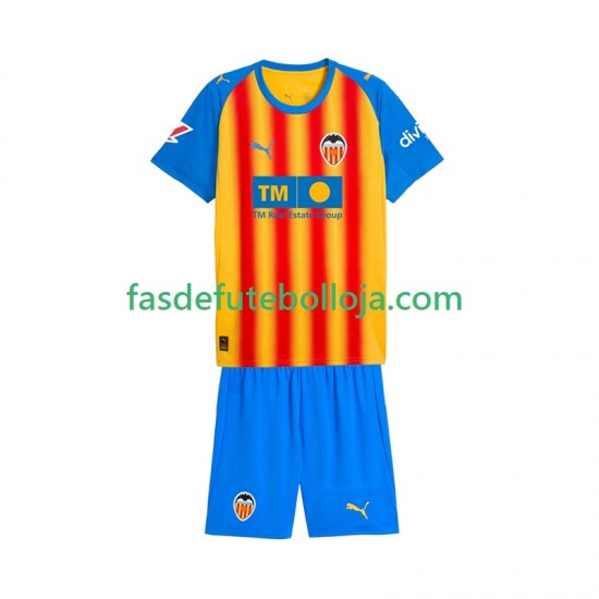 Camisola 3º Equipamento Valencia CF 2025-2026 Manga Curta ,Criança