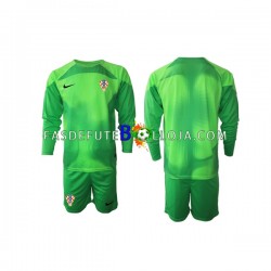 Camisola Guarda-redes 2º Equipamento Seleção Croata World Cup 2022 Manga Comprida ,Criança