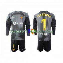 Camisola Guarda-redes 2º Equipamento FC Barcelona Ter Stegen 1 2022-2023 Manga Comprida ,Criança