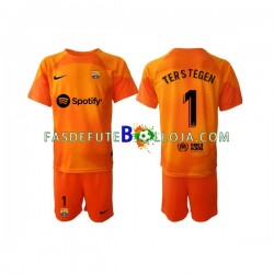Camisola Guarda-redes 3º Equipamento FC Barcelona Ter Stegen 1 2022-2023 Manga Curta ,Criança
